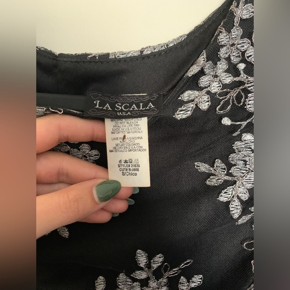 Two Piece La Scala High Low Formal Dress - Picture 2 of 3